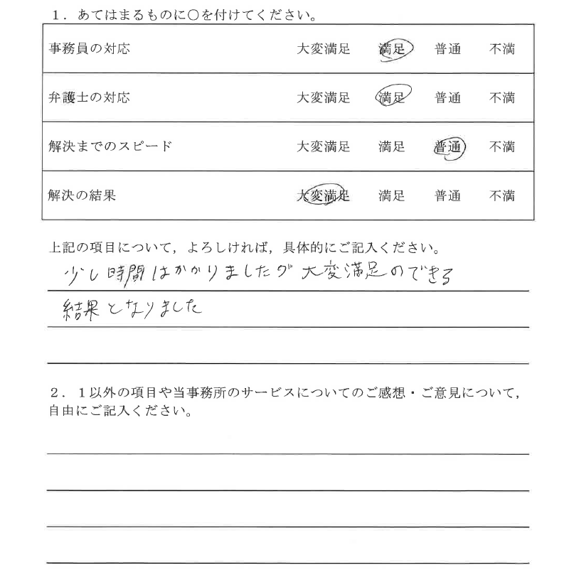 春日井市50代男性（交通事故）の依頼者様の声 : 少し時間はかかりましたが、大変満足のできる結果となりました。